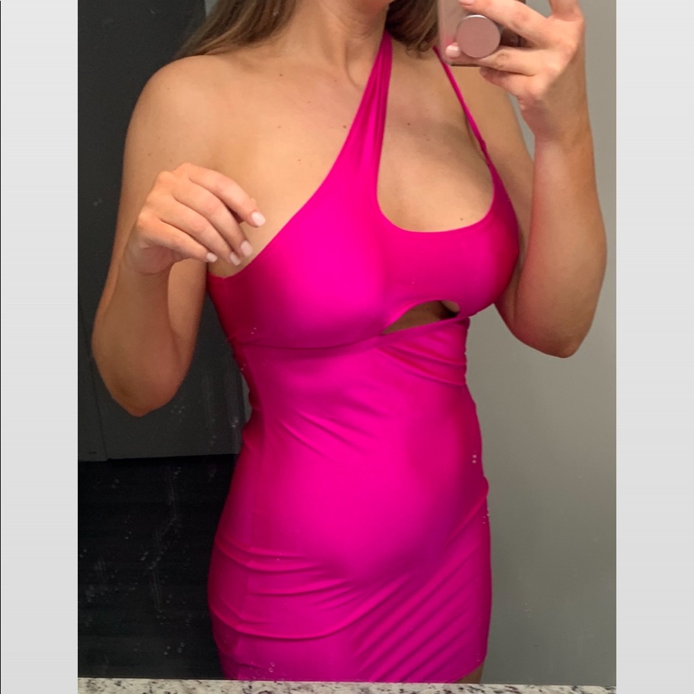 Hot pink dress